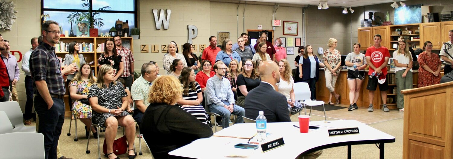 New West Plains R-7 School District faculty were introduced by building administrators Tuesday to board members at the start of their regular monthly meeting. West Plains High School Principal Ryan Smith, starting his first school year in that position, mentioned there are 19 new teachers at the high school alone, only four of whom are first-year teachers. In total, there are about 30 new staff members total at the high school. Later in the meeting, District Superintendent Dr. Wes Davis reminded all the district’s administration is grateful to have hired so many experienced teachers for the upcoming school year, some of whom are returning to district employment having worked for other districts or taken a break from the profession. The first day of school for the 2023-2024 school year in West Plains is Aug. 21.