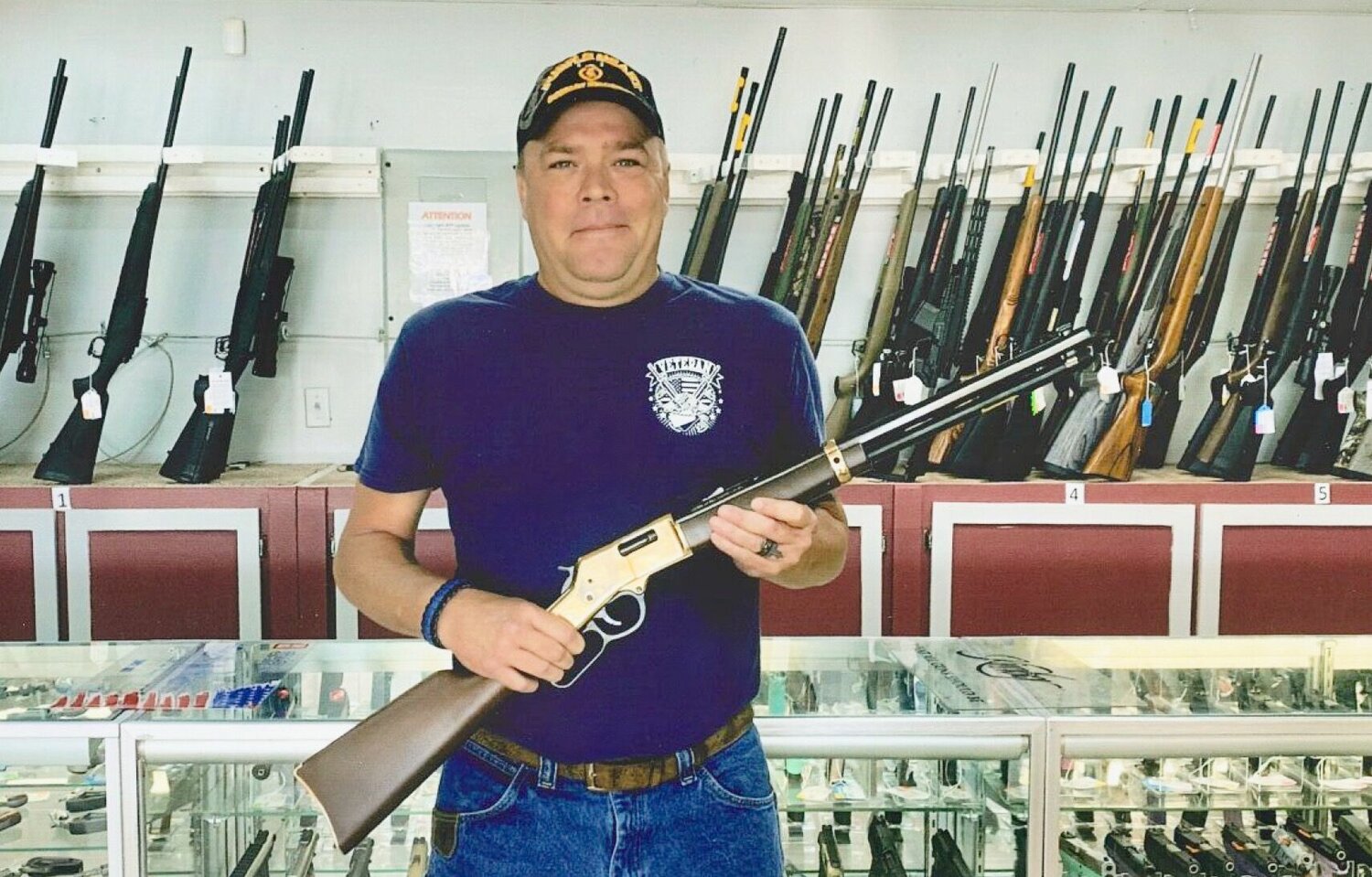 Jarred Rhine was the winner of a Henry .44 Magnum rifle given away through a drawing held by the Bakersfield American Legion, Post 0374. Tickets for the giveaway drawing were sold as a fundraiser for the post at the Sept. 9 car show held in Bakersfield.